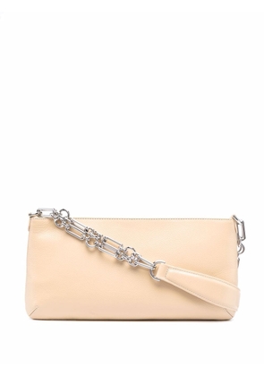 BY FAR Holly leather shoulder bag - Neutrals