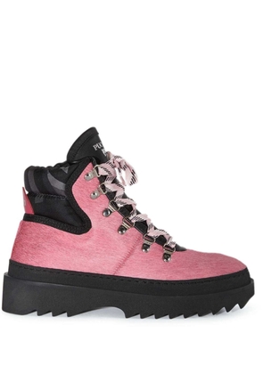 PUCCI panelled fur ankle boots - Pink