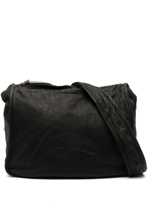 Guidi leather crossbody bag - Black