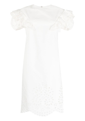 Sportmax open-knit shift midi dress - White