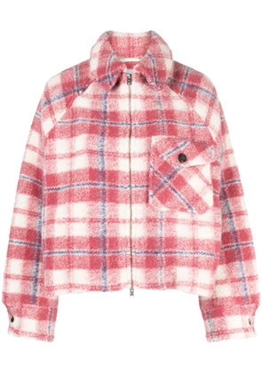 Woolrich check-print zip-up jacket - Pink