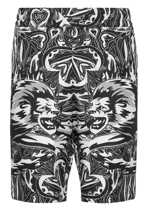 Philipp Plein Tribal Circus silk shorts - Black