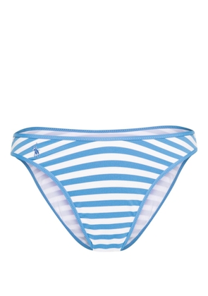 Polo Ralph Lauren striped piqué-weave bikini bottom - Blue