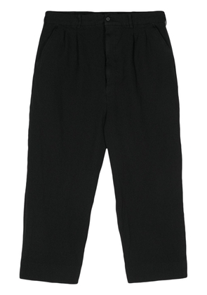 Comme des Garçons Homme pleat-detail cropped trousers - Black