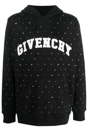 Givenchy logo-print rhinestone-embellished hoodie - Black
