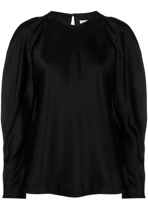 Simkhai cold-shoulders satin blouse - Black