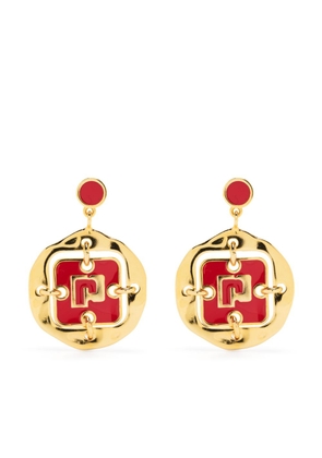 Rabanne Medal drop earrings - Gold