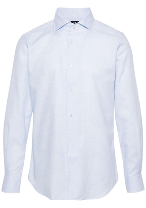 Boggi Milano dobby-weave cotton shirt - Blue