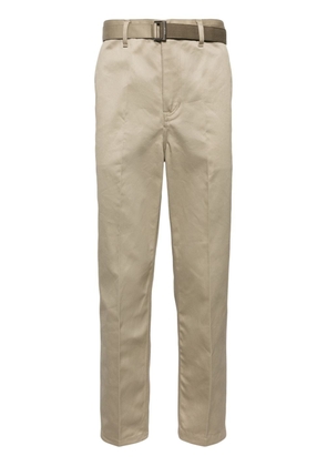 sacai belted chino trousers - Neutrals