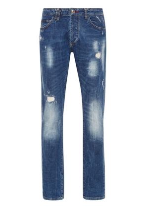 Philipp Plein Lion Circus mid-rise slim-fit jeans - Blue