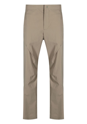 Post Archive Faction mid-rise cotton-blend trousers - Green