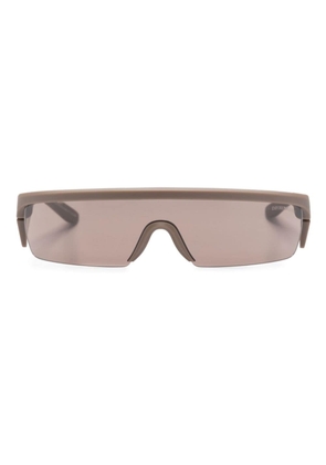 Emporio Armani rectangle-frame interchangeable-lenses sunglasses - Brown