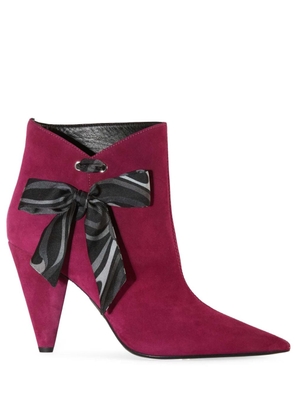 PUCCI Rumore bow-embellished ankle boots - Pink
