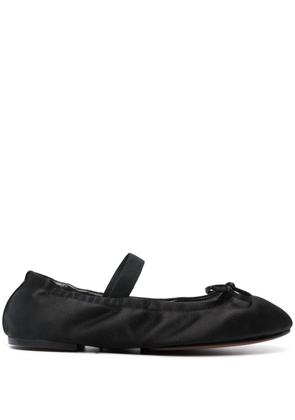 Polo Ralph Lauren satin-finish leather ballerinas - Black
