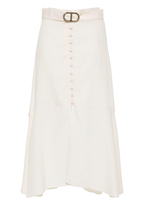 TWINSET flared belted skirt - Neutrals