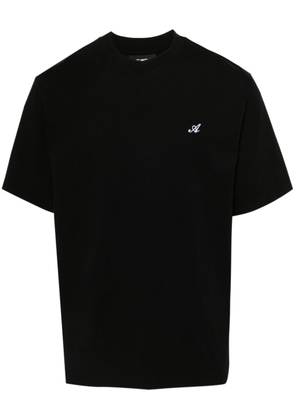 Axel Arigato logo-embroidered T-shirt - Black