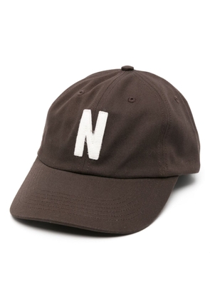 Norse Projects Felt N cotton baseball cap - Brown