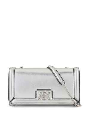 Armani Exchange faux-leather wallet-on-chain - Silver