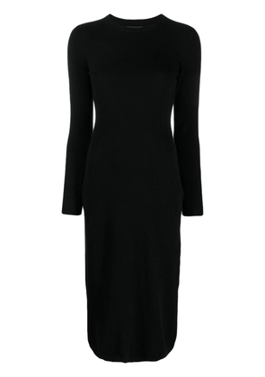 Simonetta Ravizza long-sleeve cashmere dress - Black