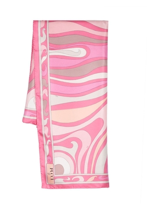 PUCCI Marmo-print silk scarf - Pink