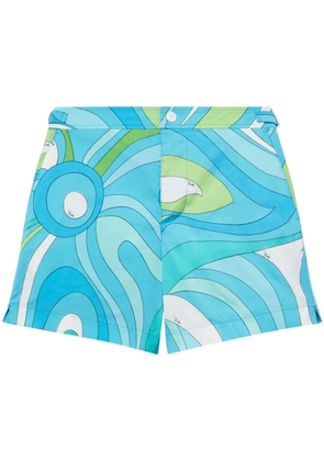 PUCCI Marmo-print swim shorts - Blue