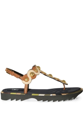 PUCCI Onde leather sandals - Brown