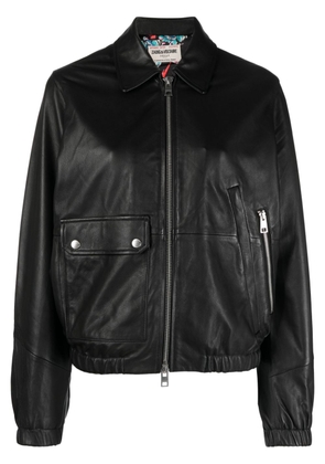 Zadig&Voltaire zip-up leather jacket - Black