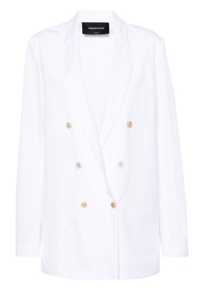 Fabiana Filippi double-breasted cotton blazer - White