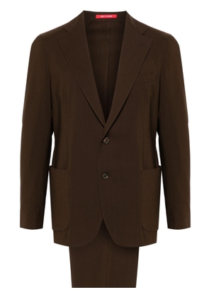 Bagnoli Sartoria Napoli notched-lapels single-breasted suit - Brown