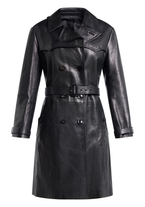TOM FORD belted leather coat - Black