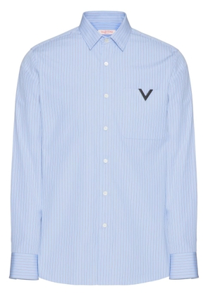 Valentino Garavani V-detail cotton shirt - Blue