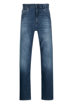 BOSS logo-patch straight-leg jeans - Blue