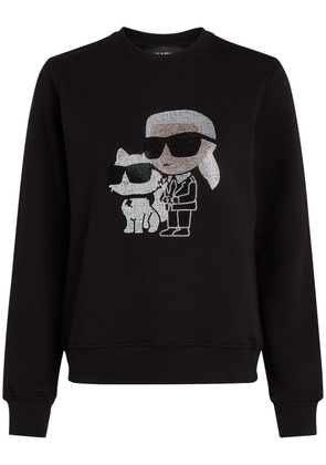 Karl Lagerfeld Ikonik rhinestone-embellished sweatshirt - Black