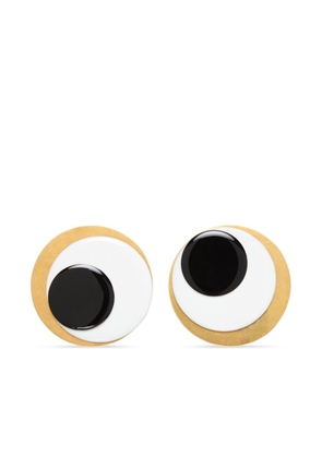 AREA Enamel Eye stud earrings - Gold