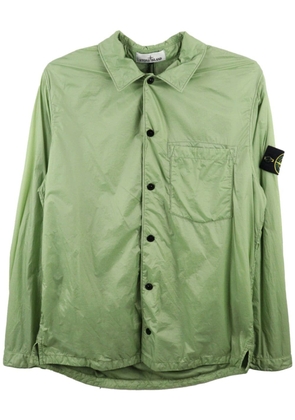 Stone Island Compass-badge cotton shirt - Green