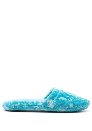Versace Barocco-print terry-cloth slippers - Blue