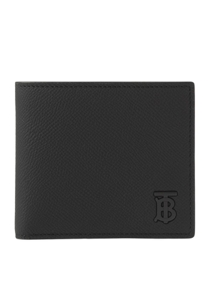 Burberry Grainy Leather Tb Bifold Coin Wallet