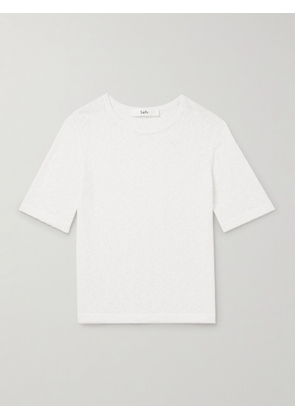 Séfr - Tolomo Oversized Textured Cotton-Blend T-Shirt - Men - White - S