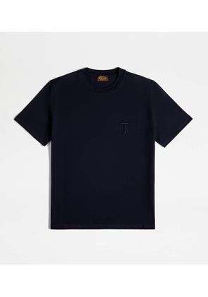 Tod's - T-shirt in Jersey, BLUE, L - Shirts