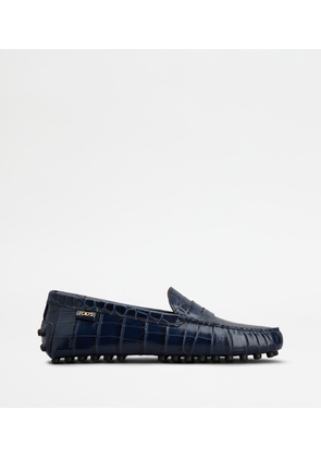 Tod's - Gommino Driving Shoes in Leather, BLUE, 35 - Shoes