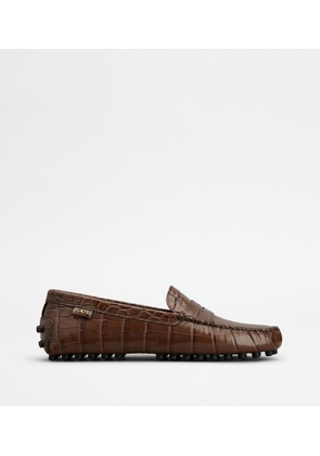 Tod's - Gommino Driving Shoes in Leather, BROWN, 35 - Shoes