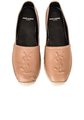 Saint Laurent Espadrille Flats in Nude - Tan. Size 41 (also in 39.5, 40).