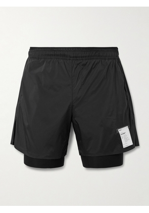 Satisfy - Straight-Leg Layered TechSilk™ Shell and Justice™ Shorts - Men - Black - 1