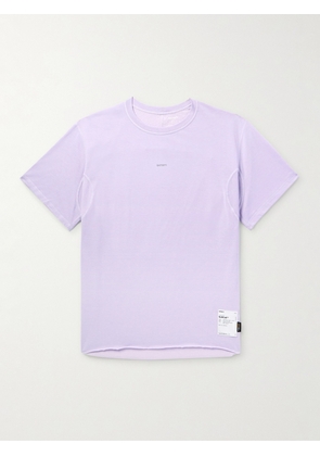 Satisfy - Logo-Print Softcell™ Cordura® Jersey T-Shirt - Men - Purple - 1