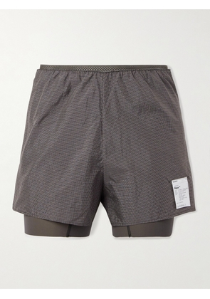 Satisfy - Straight-Leg Layered Rippy™ Dyneema® and Justice™ Shorts - Men - Brown - 1