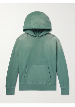 Les Tien - Garment-Dyed Cotton-Jersey Hoodie - Men - Green - XS