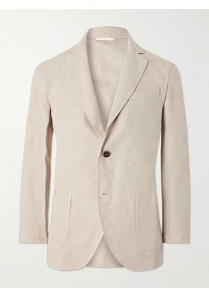 De Bonne Facture - Essential Unstructured Washed Belgian Linen Suit Jacket - Men - Gray - IT 46