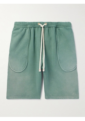 Les Tien - Invert Straight-Leg Cotton-Jersey Drawstring Shorts - Men - Green - S