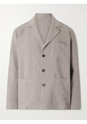De Bonne Facture - Traveler Linen and Wool-Blend Jacket - Men - Gray - IT 46