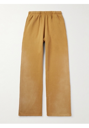 Les Tien - Puddle Straight-Leg Garment-Dyed Cotton-Jersey Sweatpants - Men - Brown - S
